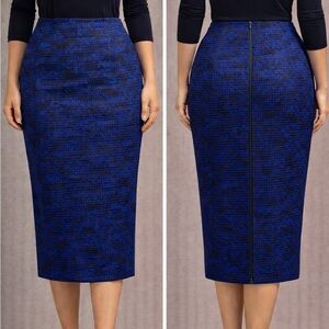 Vince Camuto Royal Blue Textured Pencil Skirt